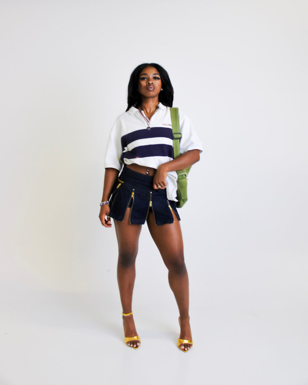 CNSRD Denim zipper skirt